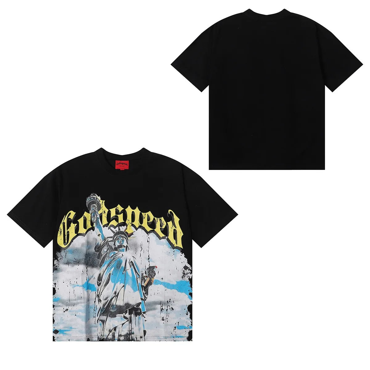 Hych Godspeed Shirt Original Quality 100%cotton Street Wear Oversized Drop Shoulder Short Sleeve Vintage Printed T For Men - Buy  Product on Alibaba.com