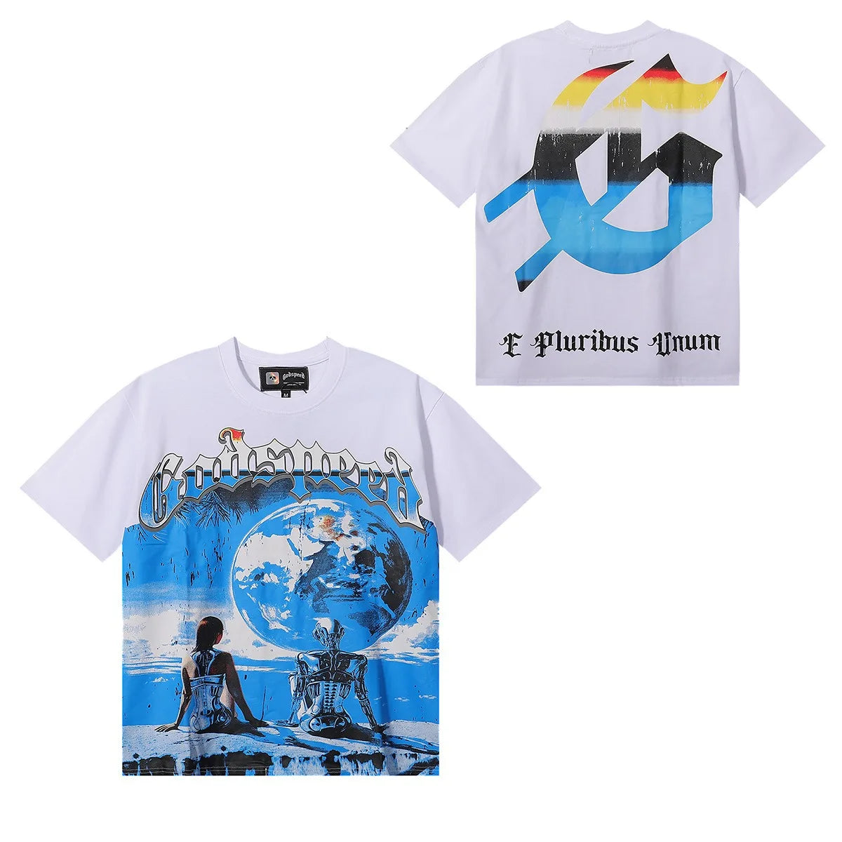 Hych Godspeed Shirt Original Quality 100%cotton Street Wear Oversized Drop Shoulder Short Sleeve Vintage Printed T For Men - Buy  Product on Alibaba.com