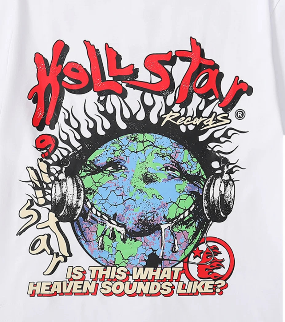 Hell Star Nfc 300g 100% Cotton Men's Women's Regular Fit Short-sleeved Casual Summer Animal Print Japan Style Vintage Washed - Buy  Product on Alibaba.com