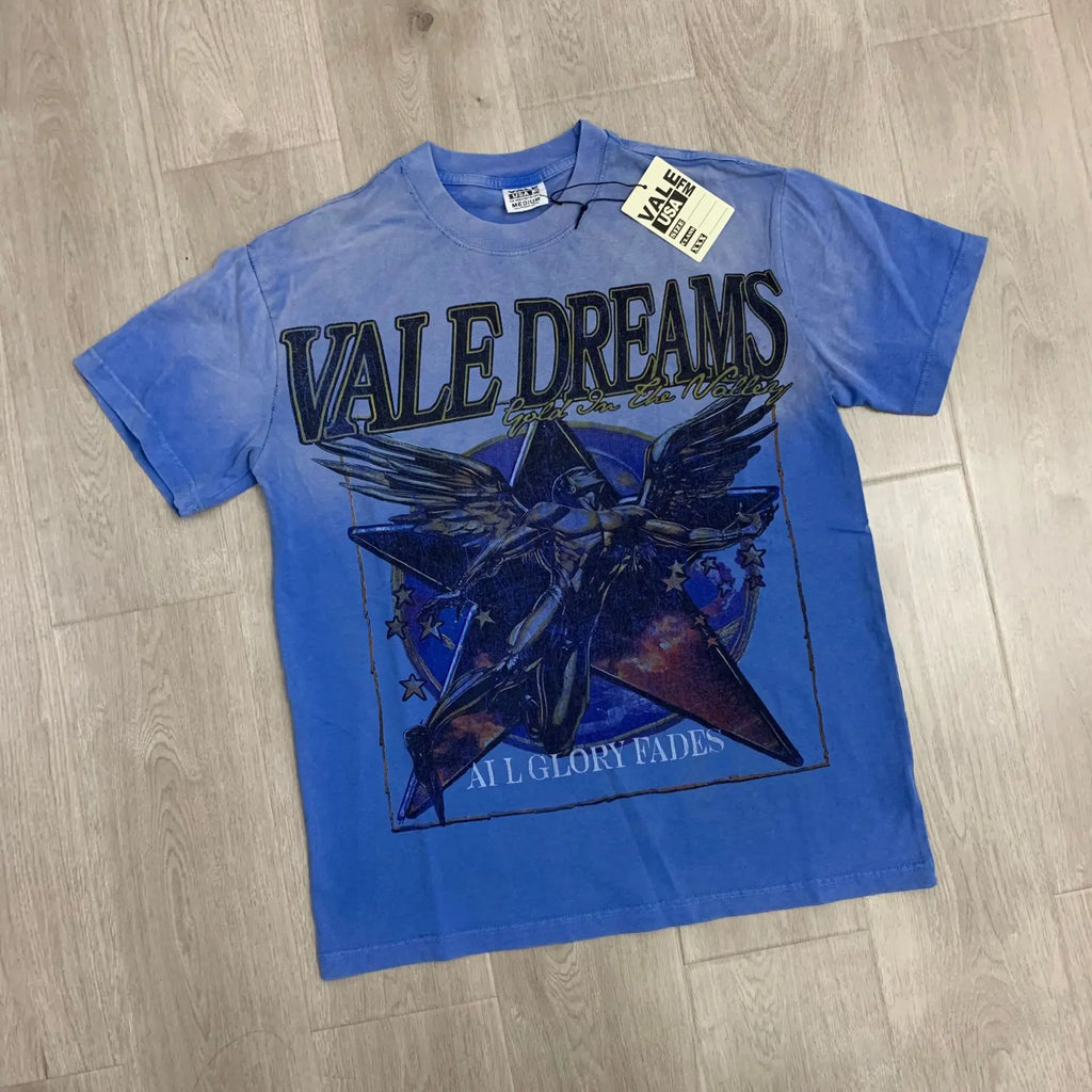 Vale Sports Men's European American Hip Hop Style 100% Cotton Loose Short Sleeve Tee Shirt Valley Dreams Washed Old Print - Buy Short Sleeve Men's Tee Shirt
hip Hop Style T-shirt
loose Fit Men's T-shirt
o-neck T-shirt For Men
100% Cotton T-shirt
o-neck Me