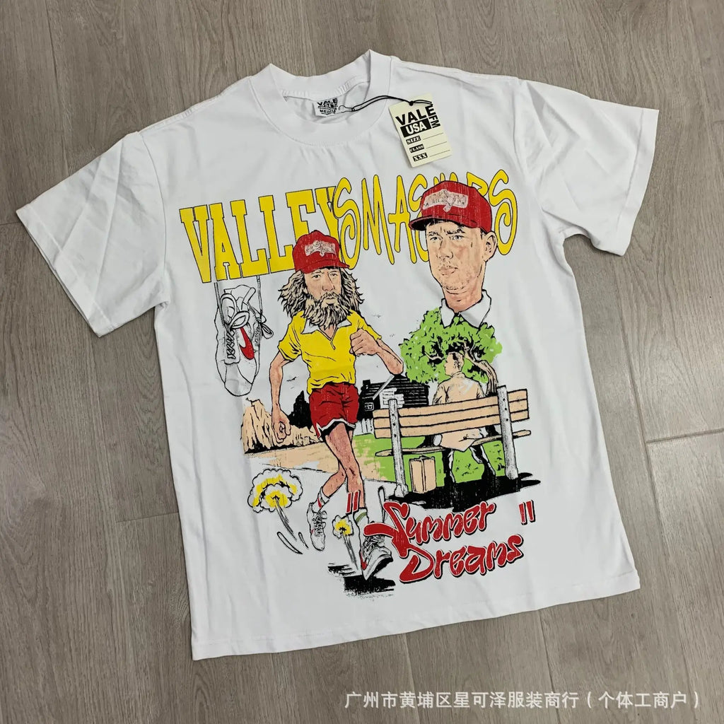 Vale Sports Men's European American Hip Hop Style 100% Cotton Loose Short Sleeve Tee Shirt Valley Dreams Washed Old Print - Buy Short Sleeve Men's Tee Shirt
hip Hop Style T-shirt
loose Fit Men's T-shirt
o-neck T-shirt For Men
100% Cotton T-shirt
o-neck Me